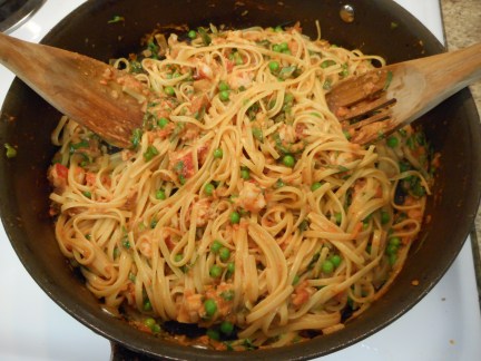 Creamy Linguine with Lobster and Bacon 1