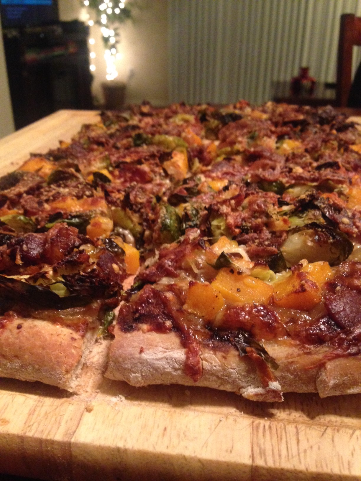Butternut Brussels Bacon Pizza 1